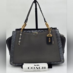 Coach Dreamer 36 in Colorblock W/ Snakeskin Detail Heather Grey Multi